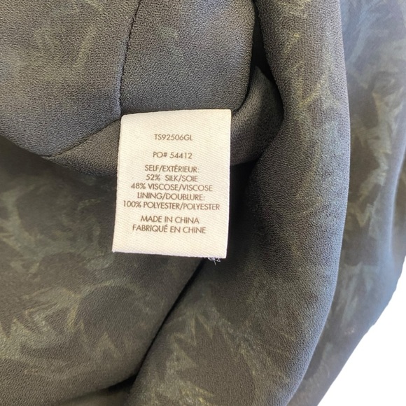 NWT Derek Lam 10 Crosby Dress Leaf Print Grommet Detail Mini in Aqua Black Size8 - Picture 10 of 10